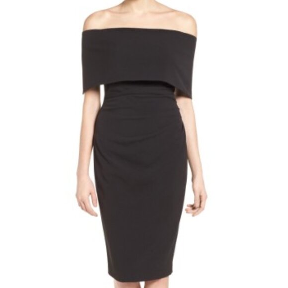 VINCE CAMUTO Off-the-Shoulder Popover Cocktail Dress - Picture 4 of 5